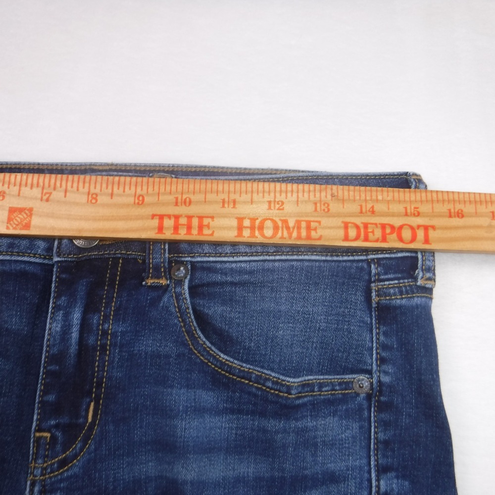 American Eagle Artist Flare Jeans Womens 8 X-Long Super Stretch Dark Wash Blue - Picture 7 of 15